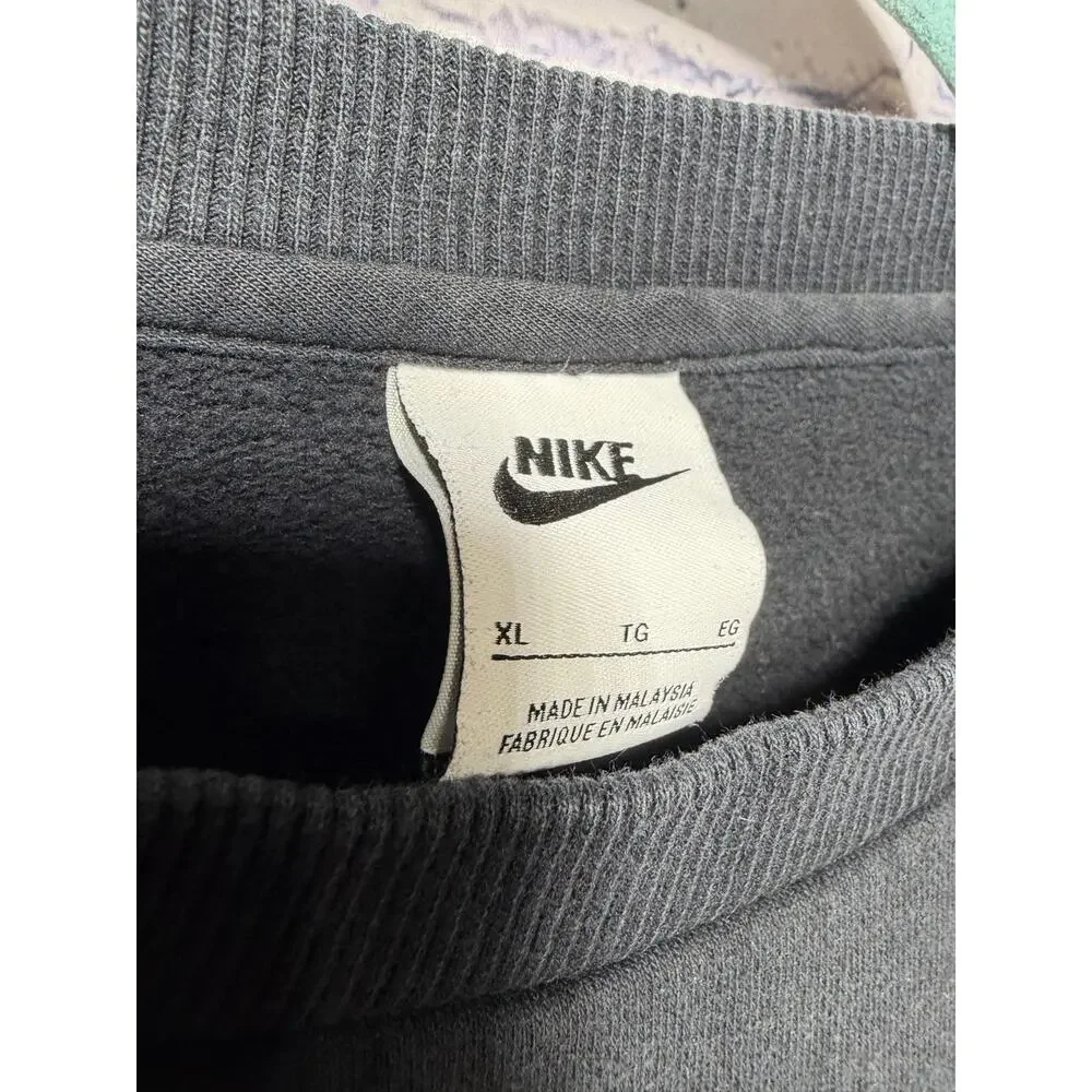 Nike Crewneck Pullover Sweatshirt Black Sz XL Casual Layer Gold Logo